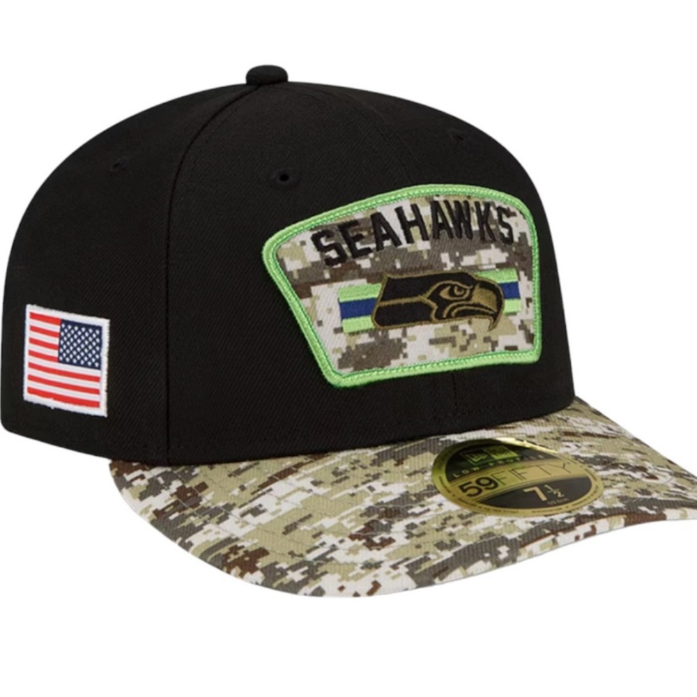 New Era Seattle Seahawks Salute to Service 59FIFTY Low Profile Fitted Hat